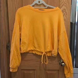Forever 21 mustard yellow Cropped Sweatshirt